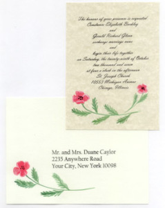 floral painted stationery