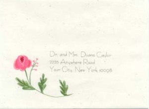 folk flower envelope stationery aunan